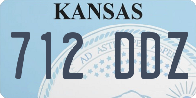 KS license plate 712DDZ