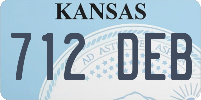 KS license plate 712DEB