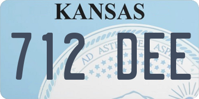 KS license plate 712DEE