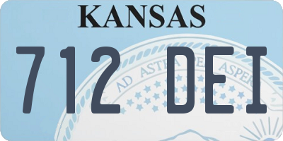 KS license plate 712DEI