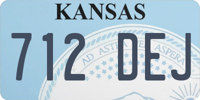KS license plate 712DEJ