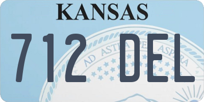 KS license plate 712DEL