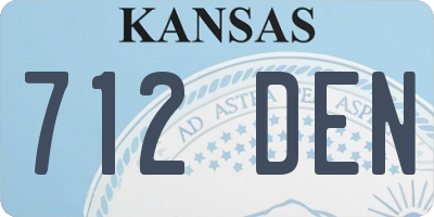 KS license plate 712DEN
