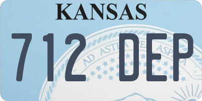 KS license plate 712DEP