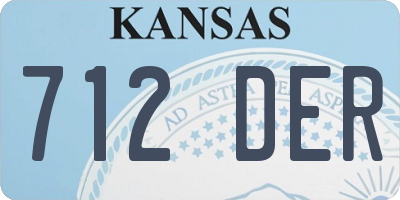 KS license plate 712DER