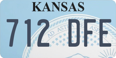 KS license plate 712DFE