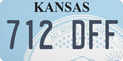 KS license plate 712DFF