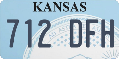 KS license plate 712DFH