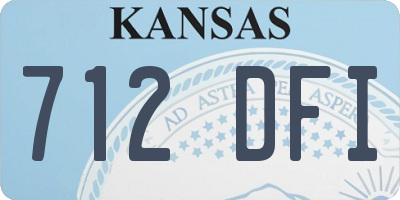 KS license plate 712DFI