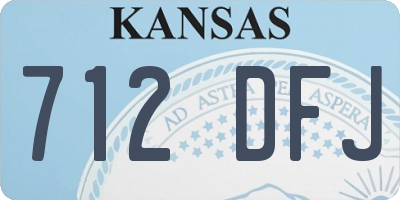 KS license plate 712DFJ