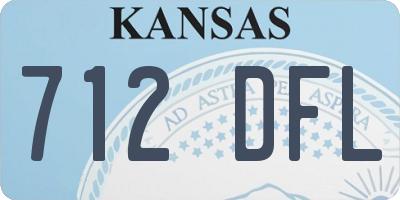 KS license plate 712DFL