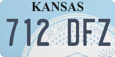 KS license plate 712DFZ