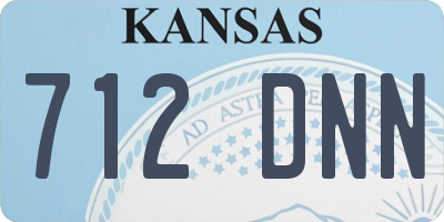 KS license plate 712DNN