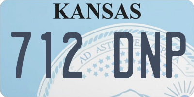 KS license plate 712DNP