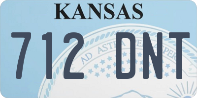 KS license plate 712DNT