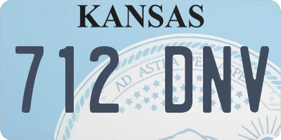 KS license plate 712DNV