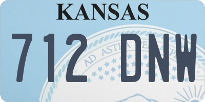 KS license plate 712DNW