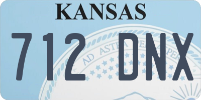 KS license plate 712DNX