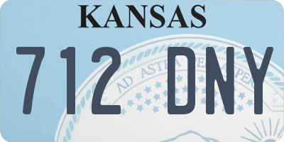 KS license plate 712DNY