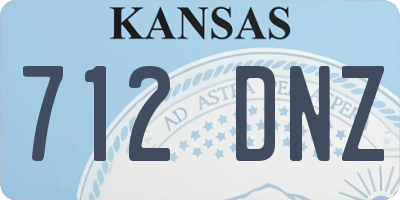 KS license plate 712DNZ