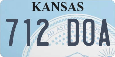 KS license plate 712DOA