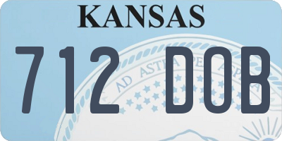 KS license plate 712DOB