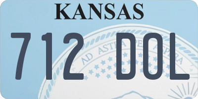 KS license plate 712DOL