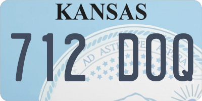 KS license plate 712DOQ