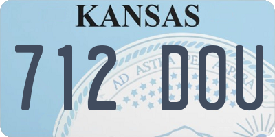 KS license plate 712DOU
