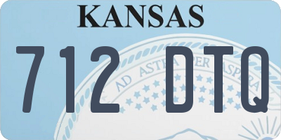 KS license plate 712DTQ