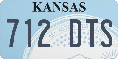 KS license plate 712DTS