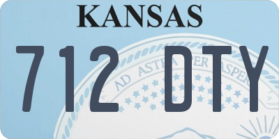 KS license plate 712DTY