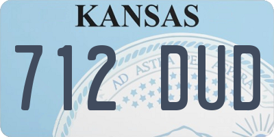 KS license plate 712DUD
