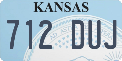 KS license plate 712DUJ