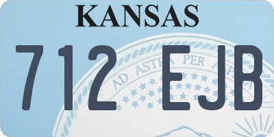 KS license plate 712EJB