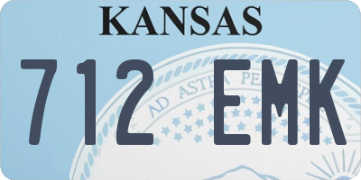 KS license plate 712EMK