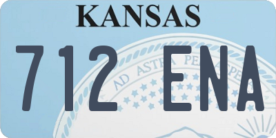 KS license plate 712ENA