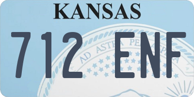 KS license plate 712ENF