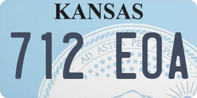 KS license plate 712EOA