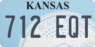 KS license plate 712EQT
