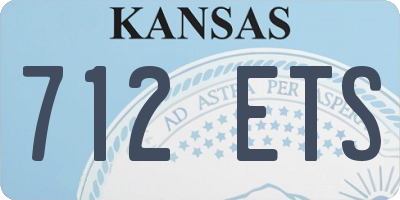 KS license plate 712ETS