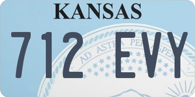 KS license plate 712EVY