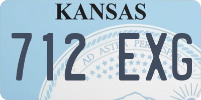 KS license plate 712EXG