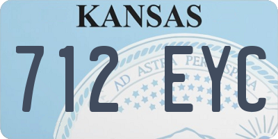 KS license plate 712EYC