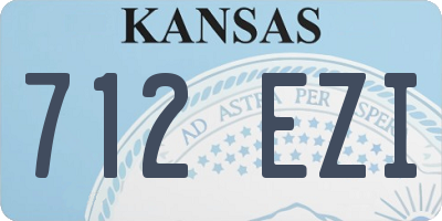 KS license plate 712EZI