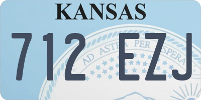 KS license plate 712EZJ