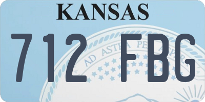 KS license plate 712FBG