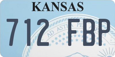 KS license plate 712FBP