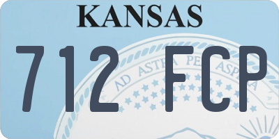 KS license plate 712FCP
