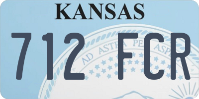 KS license plate 712FCR